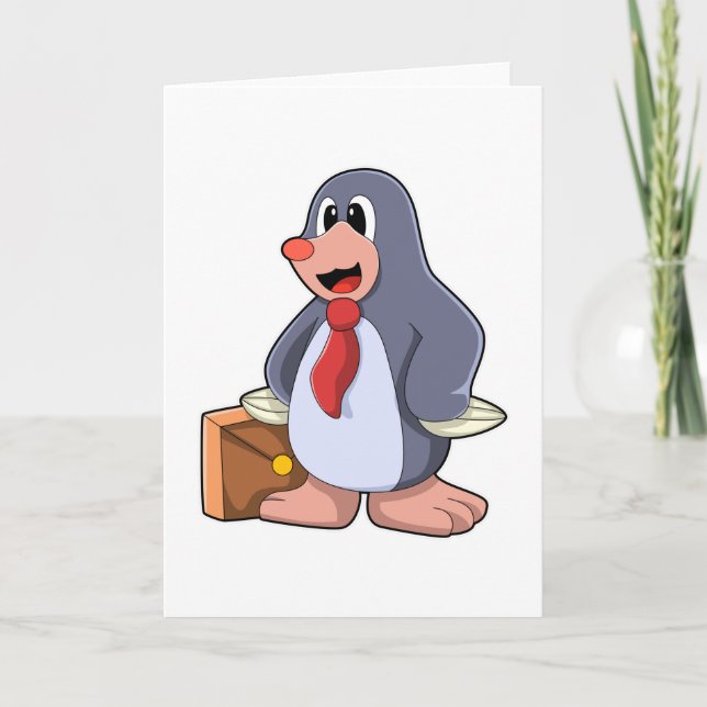 Mole as Entrepreneur with Bag Card (Front)