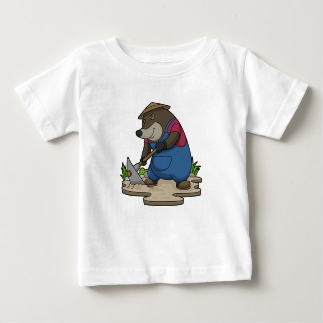 Mole as Farmer Baby T-Shirt (Front)