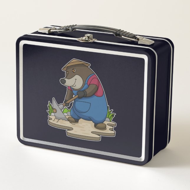 Mole as Farmer Metal Lunch Box (Front)