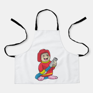 Mole as Firefighter with Hose Apron