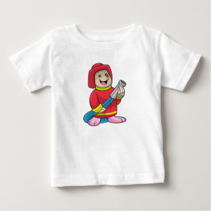 Mole as Firefighter with Hose Baby T-Shirt