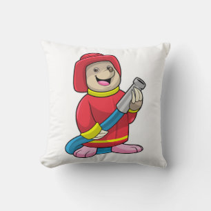 Mole as Firefighter with Hose Cushion