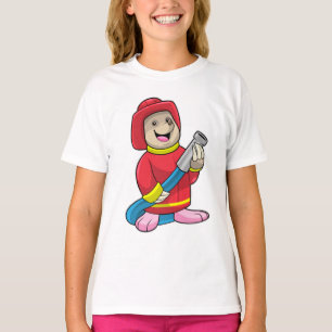 Mole as Firefighter with Hose T-Shirt