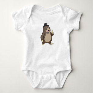 Mole as Groom with Tie Baby Bodysuit