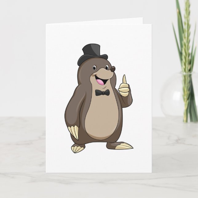Mole as Groom with Tie Card (Front)