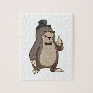 Mole as Groom with Tie Jigsaw Puzzle