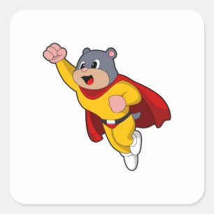 Mole as Hero Square Sticker