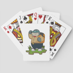 Mole as Hiker with Backpack Playing Cards