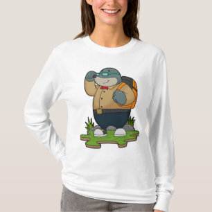 Mole as Hiker with Backpack T-Shirt