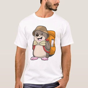 Mole as Hiker with Luggage T-Shirt