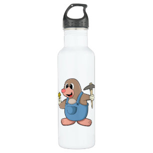 Mole as Miner with Gold 710 Ml Water Bottle