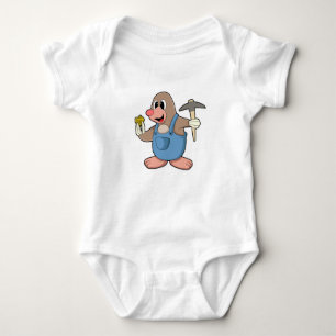 Mole as Miner with Gold Baby Bodysuit