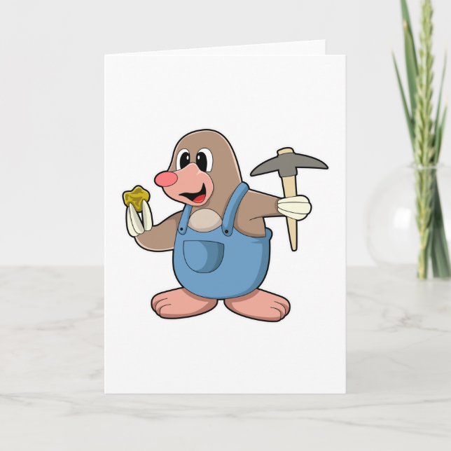 Mole as Miner with Gold Card (Front)