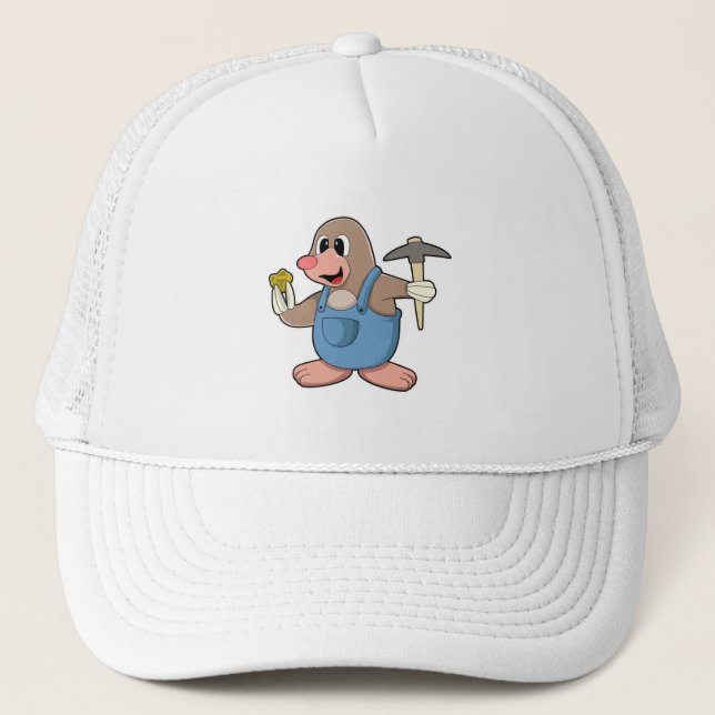 Mole as Miner with Gold Trucker Hat (Front)