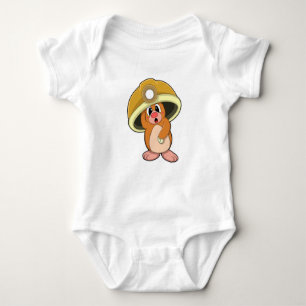 Mole as Miner with Helmet Baby Bodysuit