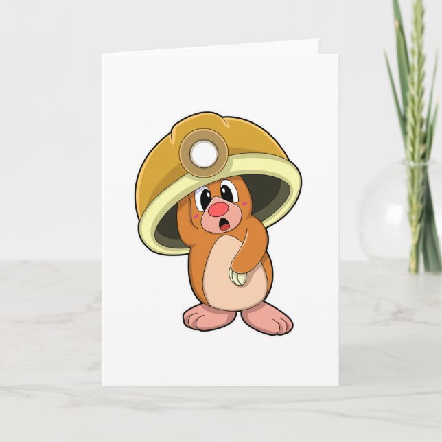 Mole as Miner with Helmet Card (Front)