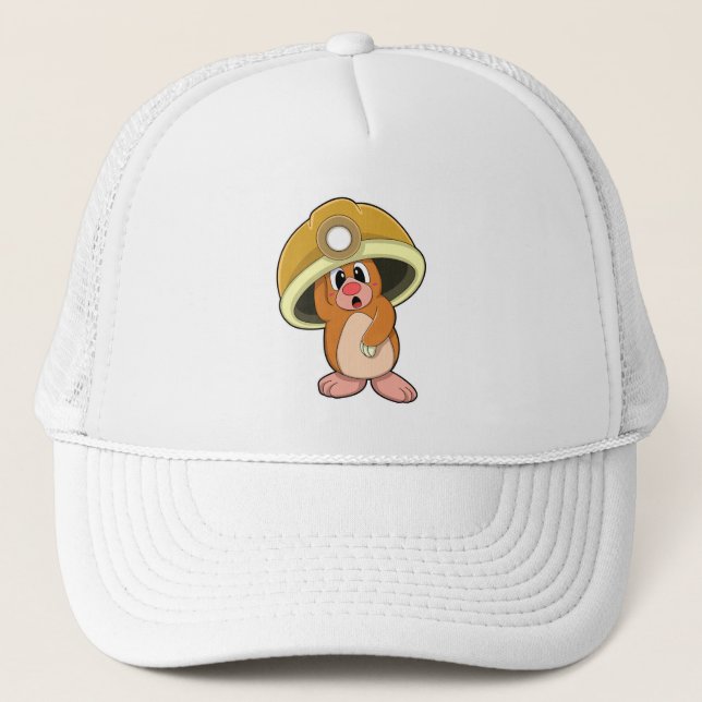Mole as Miner with Helmet Trucker Hat (Front)