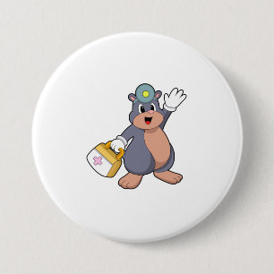 Mole as Nurse with First aid kit.PNG 7.5 Cm Round Badge