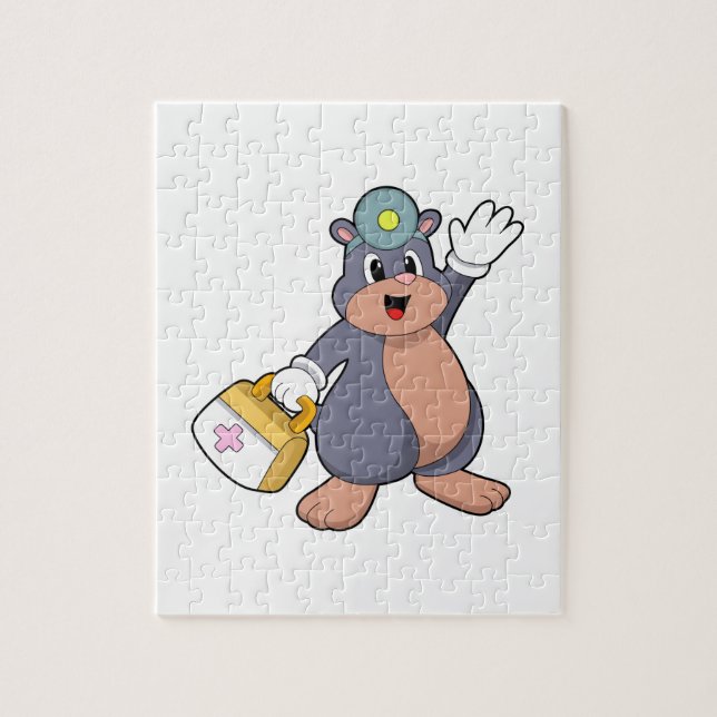Mole as Nurse with First aid kit.PNG Jigsaw Puzzle (Vertical)