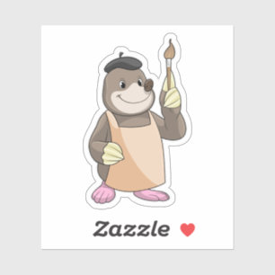 Mole as Painter with Paint brush