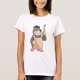 Mole as Painter with Paint brush T-Shirt