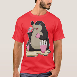 Mole as Singer with Microphone T-Shirt