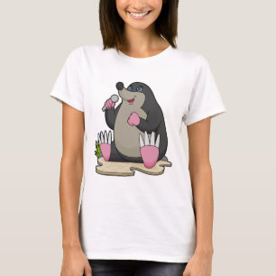 Mole as Singer with Microphone T-Shirt