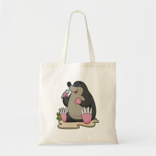Mole as Singer with Microphone Tote Bag