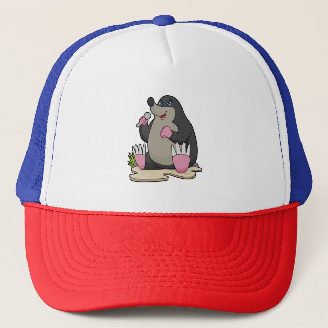 Mole as Singer with Microphone Trucker Hat (Front)