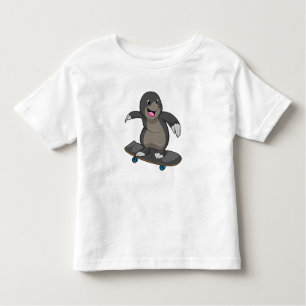 Mole as Skater with Skateboard Toddler T-Shirt