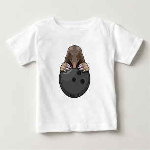 Mole at Bowling with Bowling ball Baby T-Shirt
