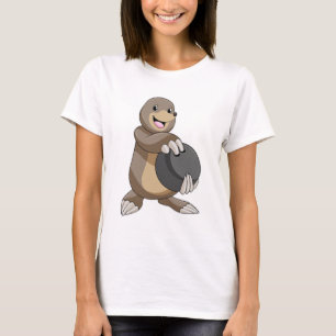 Mole at Bowling with Bowling ball T-Shirt