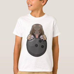 Mole at Bowling with Bowling ball T-Shirt