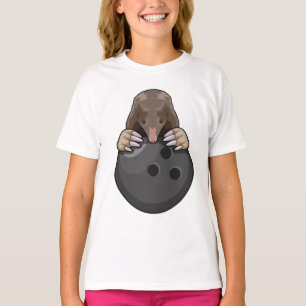 Mole at Bowling with Bowling ball T-Shirt