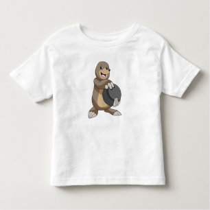 Mole at Bowling with Bowling ball Toddler T-Shirt