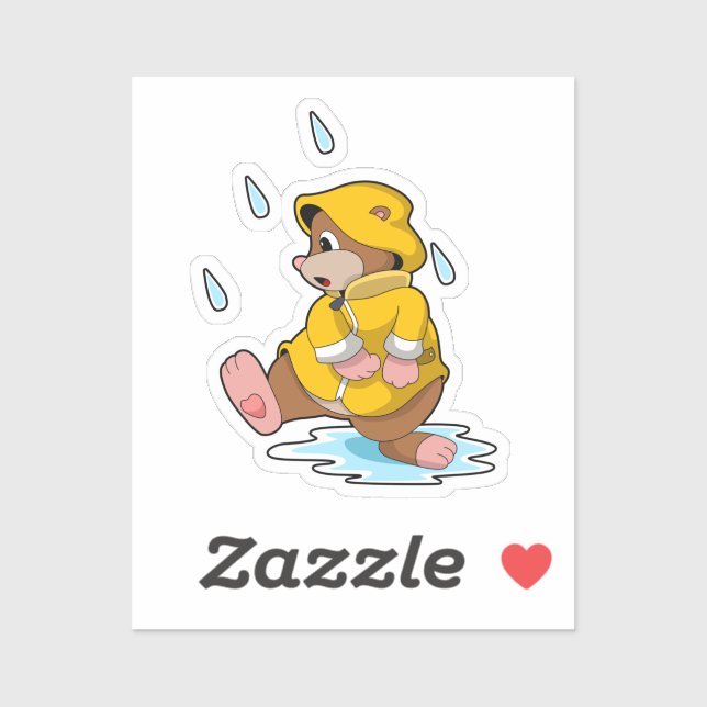 Mole at Rain with Raindrops (Sheet)