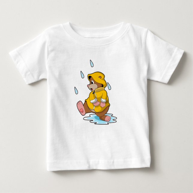Mole at Rain with Raindrops Baby T-Shirt (Front)
