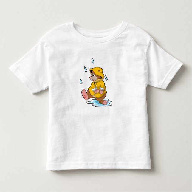 Mole at Rain with Raindrops Toddler T-Shirt (Front)