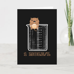 Mole Chemistry Cute Science Card