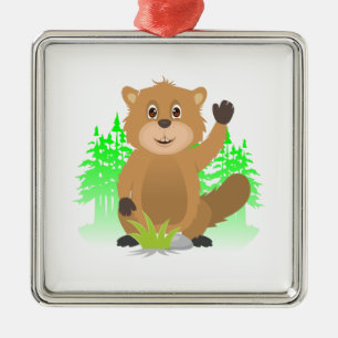 Mole clipart metal ornament