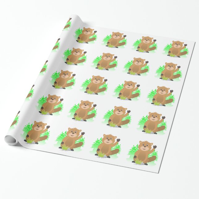 Mole clipart wrapping paper (Unrolled)
