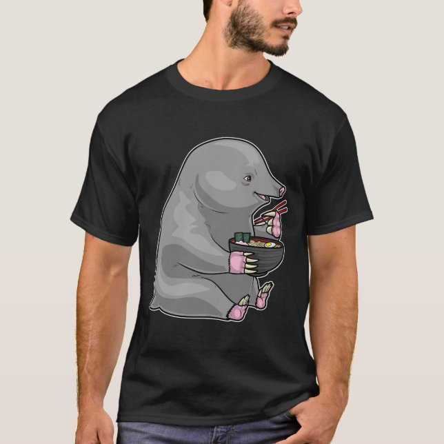 Mole Cook Ramen Cooking T-Shirt (Front)