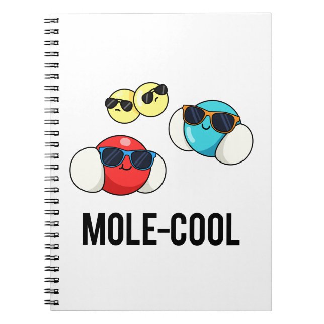 Mole-Cool Funny Molecule Pun Notebook (Front)