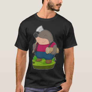 Mole Craftsman Ax Tree trunk T-Shirt