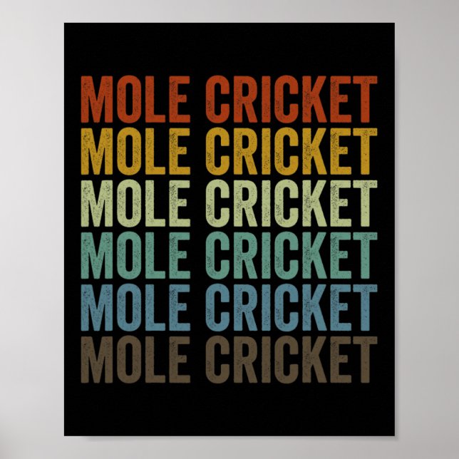Mole Cricket Retro  Poster (Front)