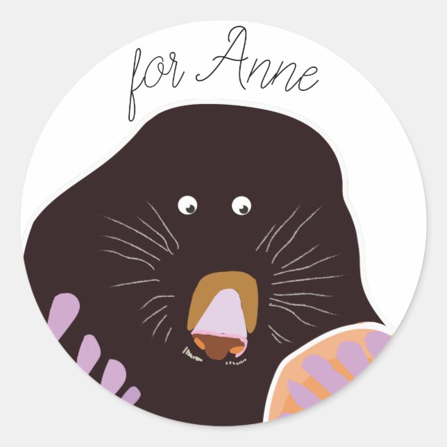 Mole Custom Name Sticker (Front)