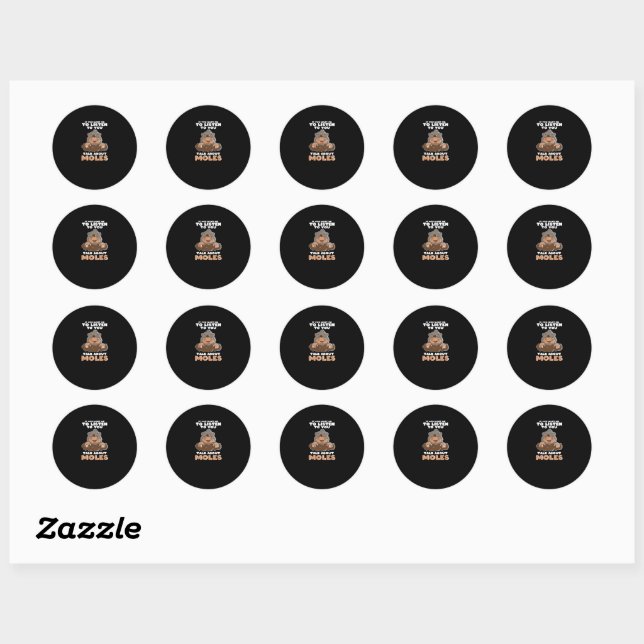 Mole Day Funny Mole Talk about Mole Classic Round Sticker (Sheet)