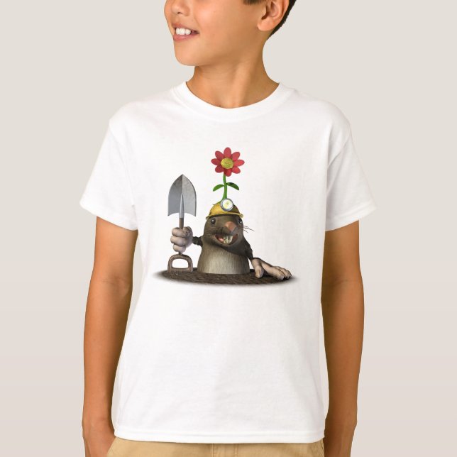 Mole Digging A Hole T-shirts (Front)