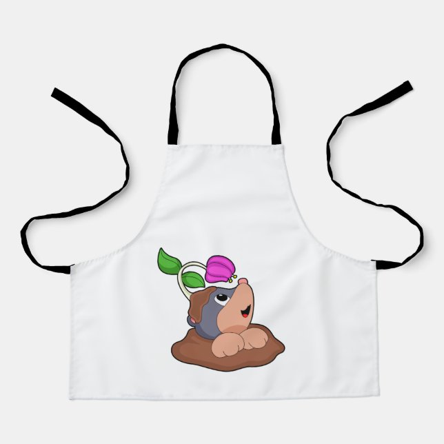 Mole Earth Flower Apron (Front)