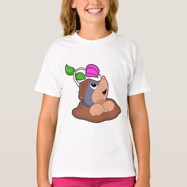 Mole Earth Flower T-Shirt (Front)